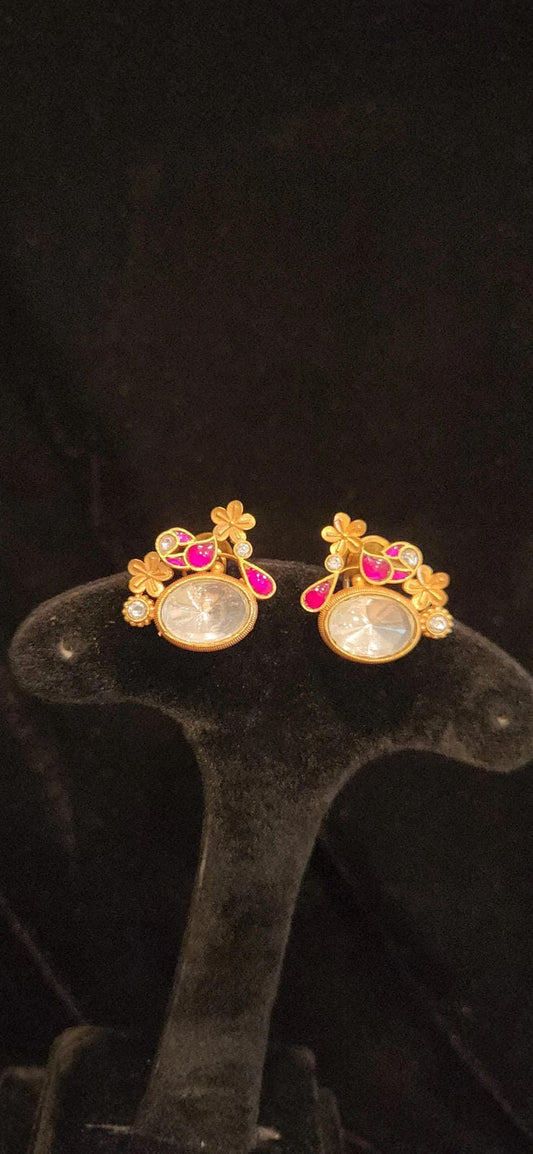 Brilliant Moissanite Peacock Earrings