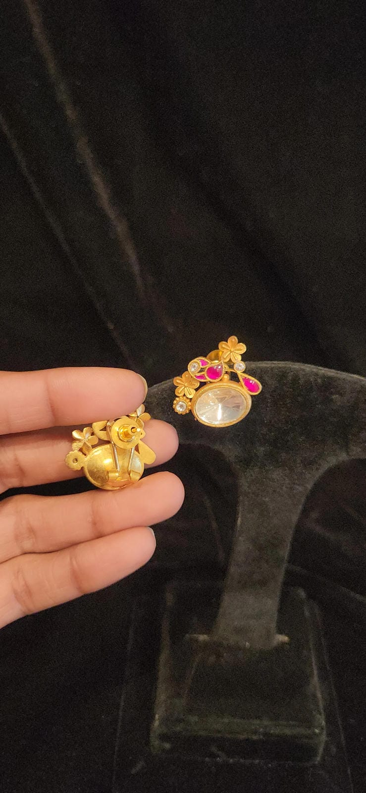 Brilliant Moissanite Peacock Earrings