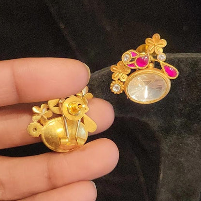 Brilliant Moissanite Peacock Earrings