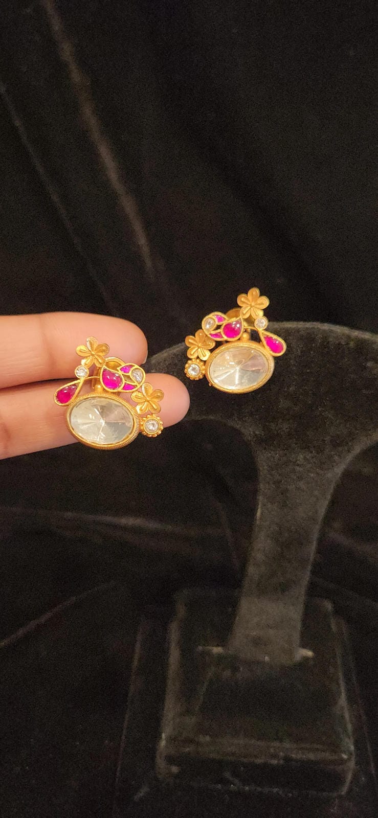 Brilliant Moissanite Peacock Earrings