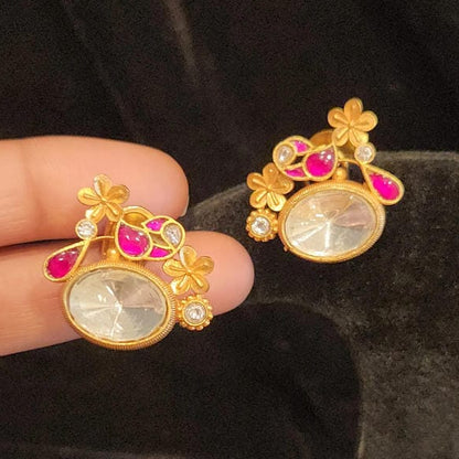 Brilliant Moissanite Peacock Earrings