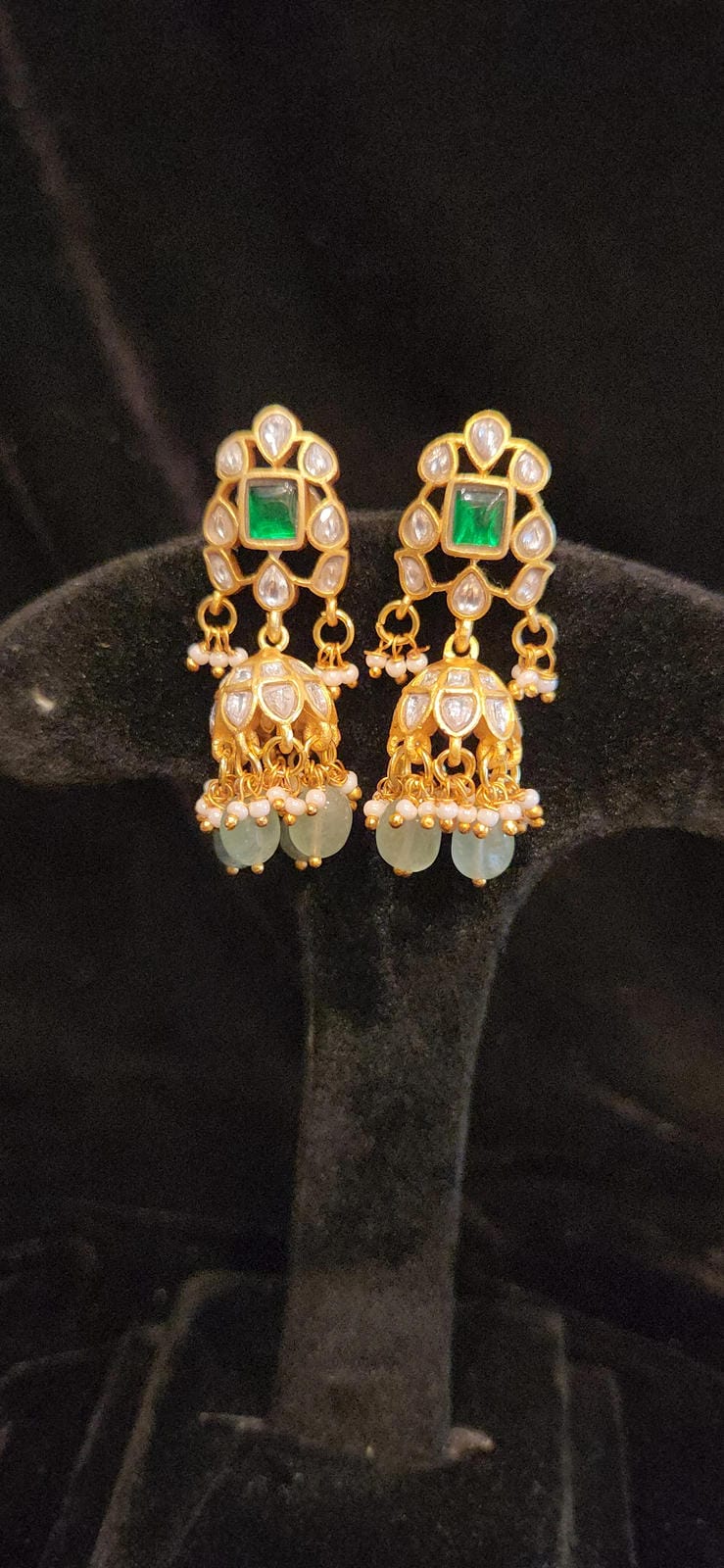 Authentic Kundan Floral Jhumkas