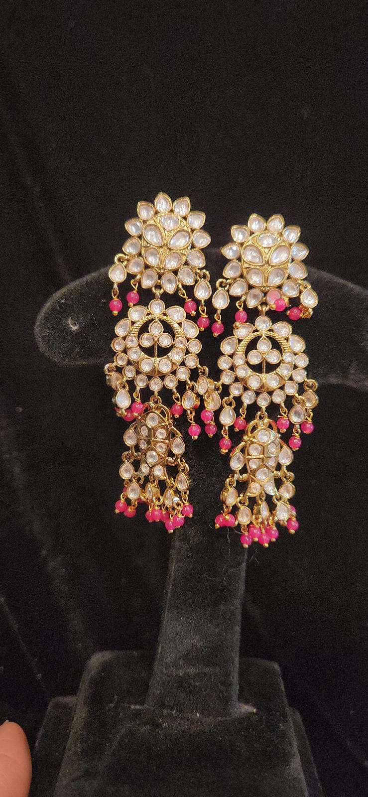 Authentic Kundan Chandbali Earrings