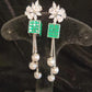 Sparkling Emerald & CZ Earrings