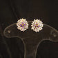 Sparkling CZ Purple Design Studs