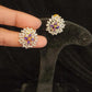 Sparkling CZ Purple Design Studs