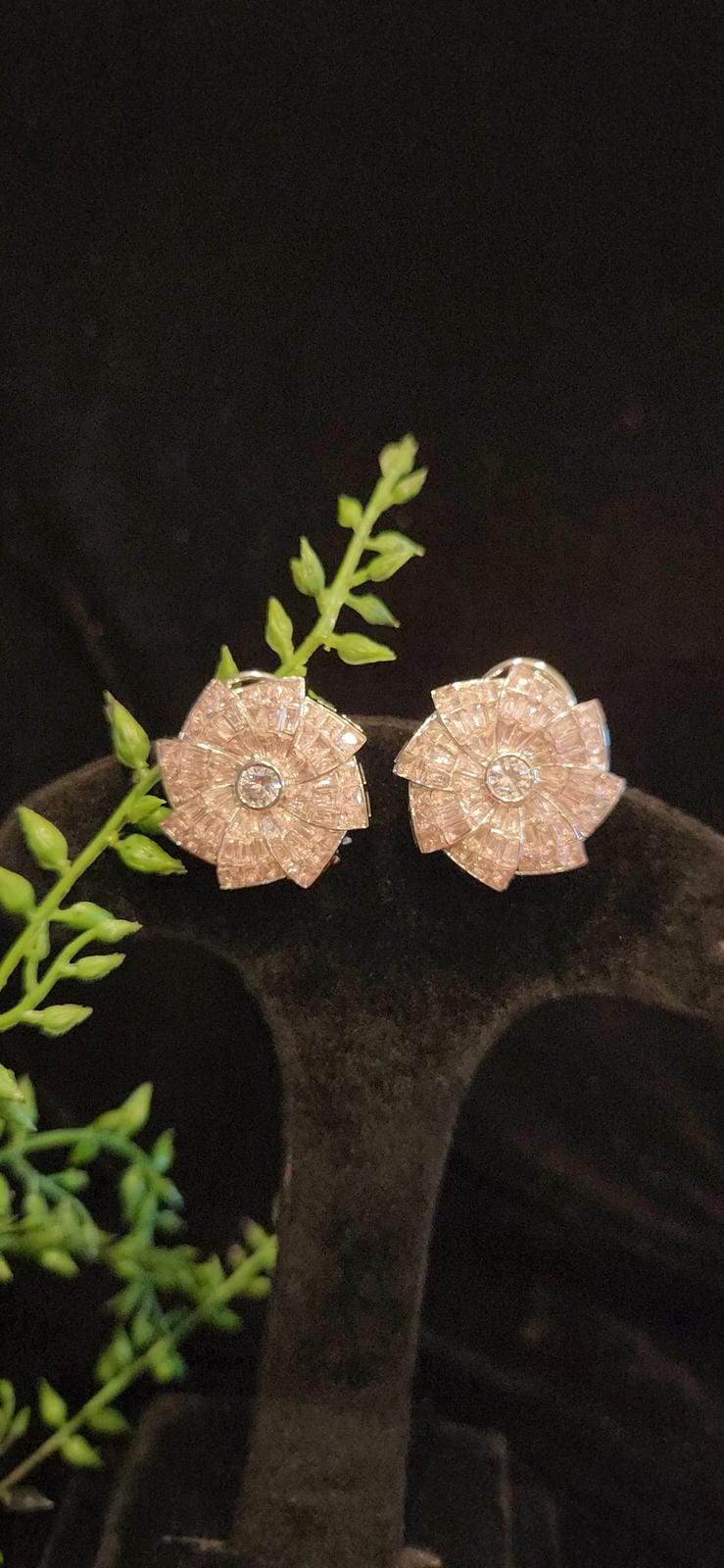 Sparkling CZ Floral Studs