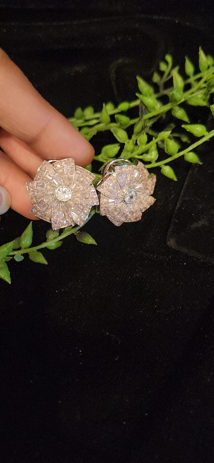 Sparkling CZ Floral Studs