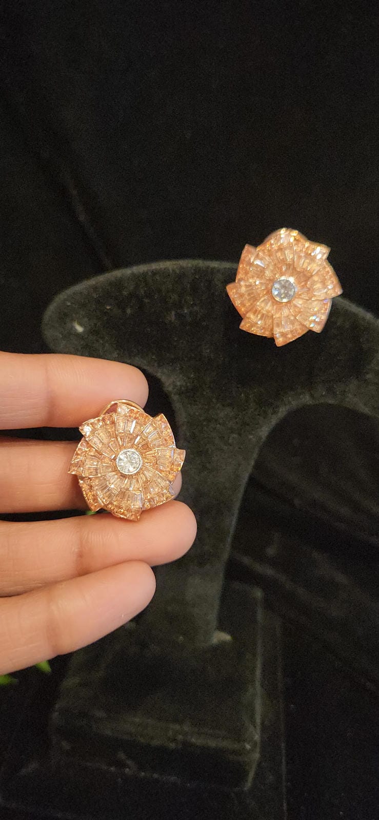 Sparkling CZ Floral Studs