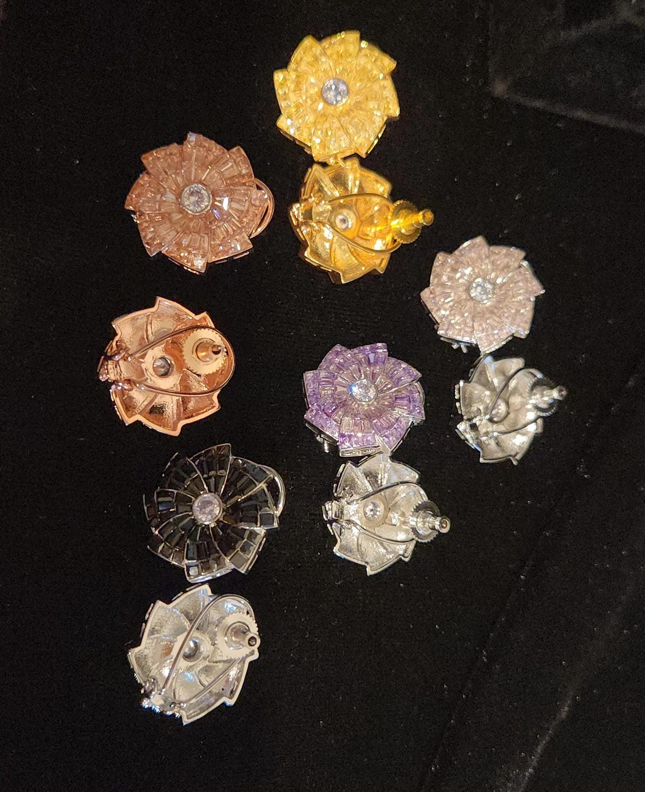 Sparkling CZ Floral Studs