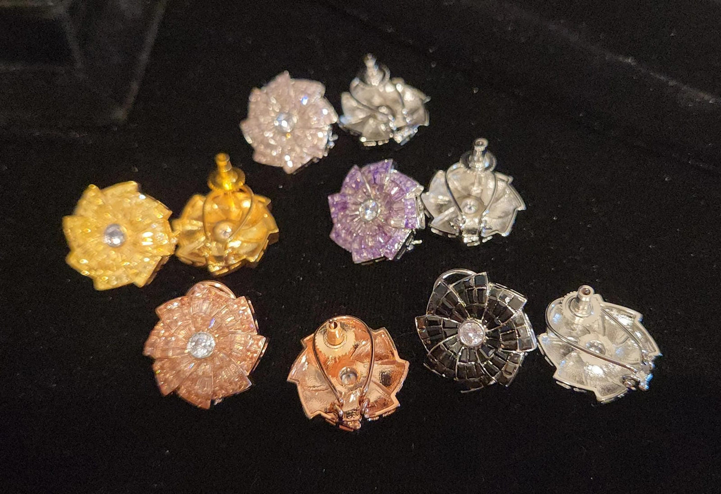 Sparkling CZ Floral Studs