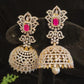 Brilliant Diamond Finish Jhumkas