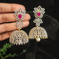 Brilliant Diamond Finish Jhumkas