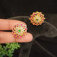 Authentic Kundan Floral Studs