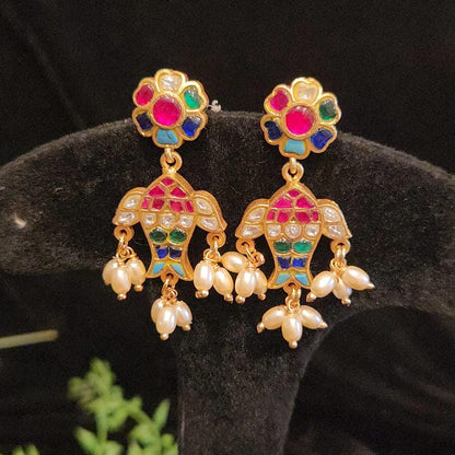 Vibrant Fish Design Earrings