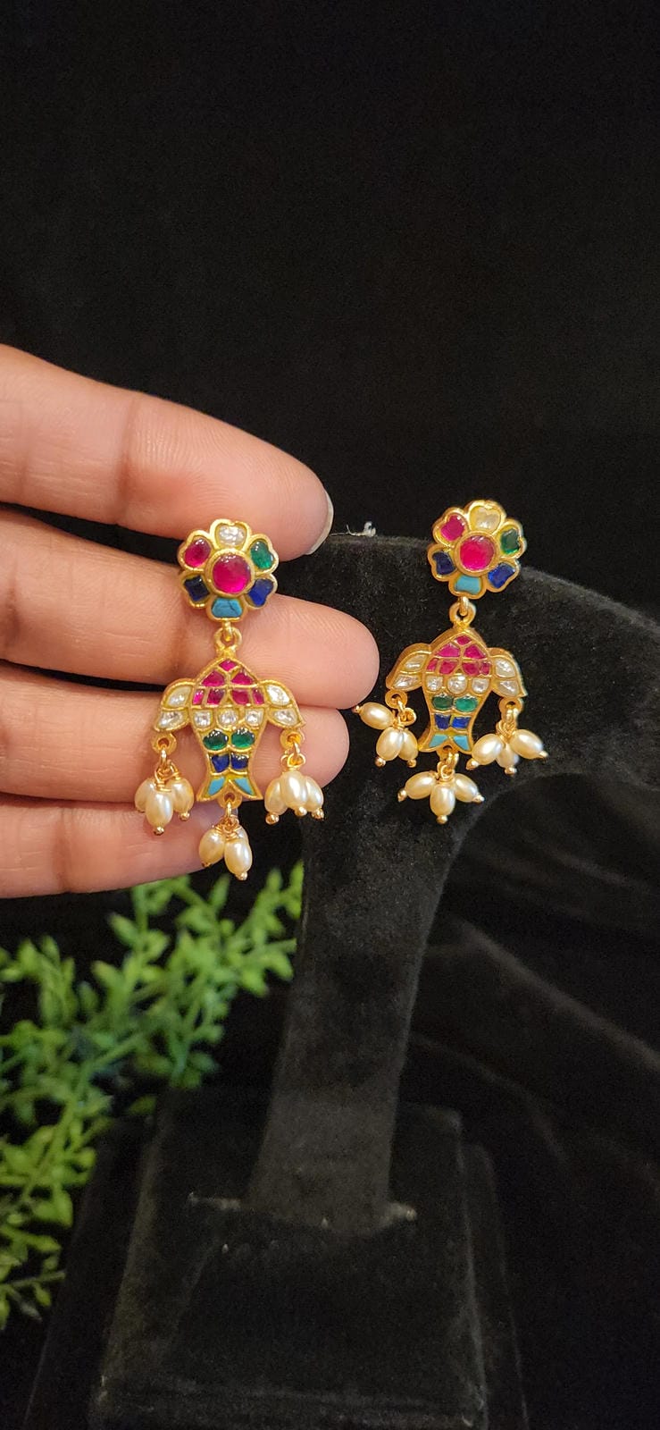 Vibrant Fish Design Earrings