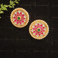 Authentic Kundan Flower Studs | Pearls around