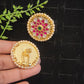 Authentic Kundan Flower Studs | Pearls around