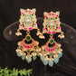 Vibrant Kundan Chandbali Earrings