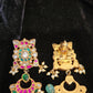 Vibrant Kundan Chandbali Earrings