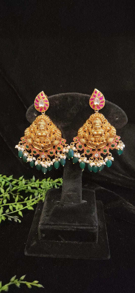 Devine Lakshmi Antique Kundan Earrings