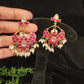 Authentic Kundan Chandbali Earrings | Pearls