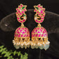Traditional Kundan Peacock Jhumkas