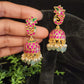 Traditional Kundan Peacock Jhumkas