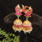 Traditional Kundan Peacock Jhumka