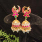 Traditional Kundan Peacock Jhumka
