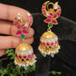 Traditional Kundan Peacock Jhumka