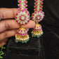 Traditional Kundan Jhumka with Maati