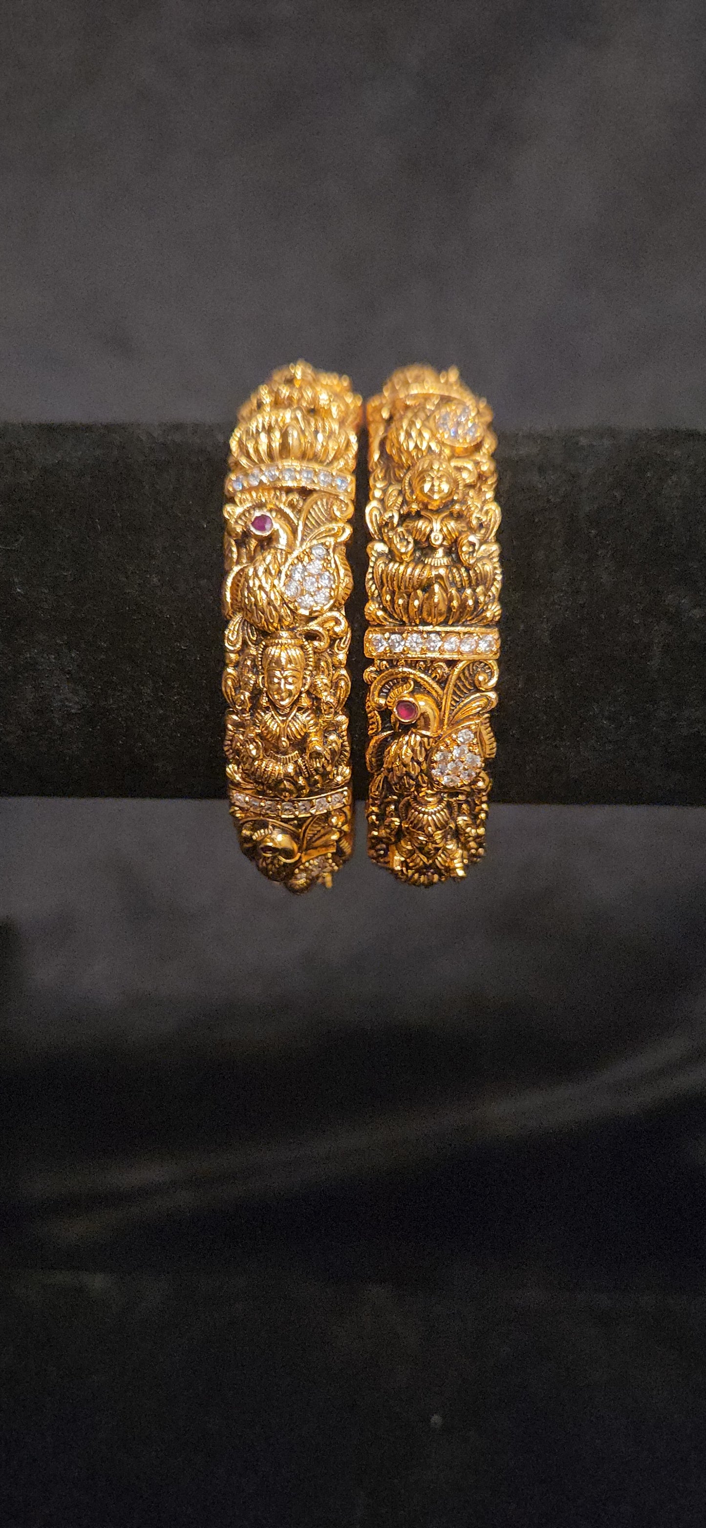 Lakshmi Peacock Design Antique Bangles