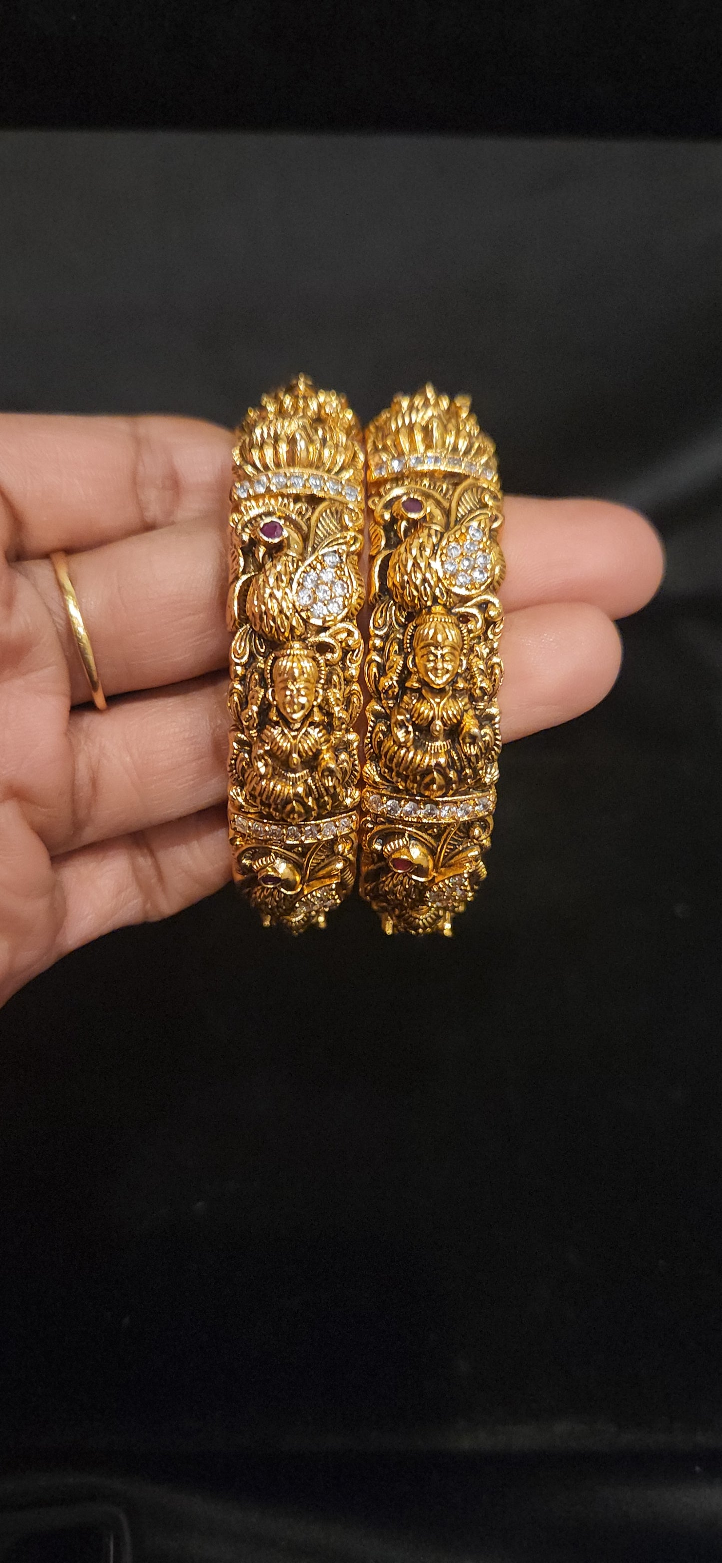 Lakshmi Peacock Design Antique Bangles