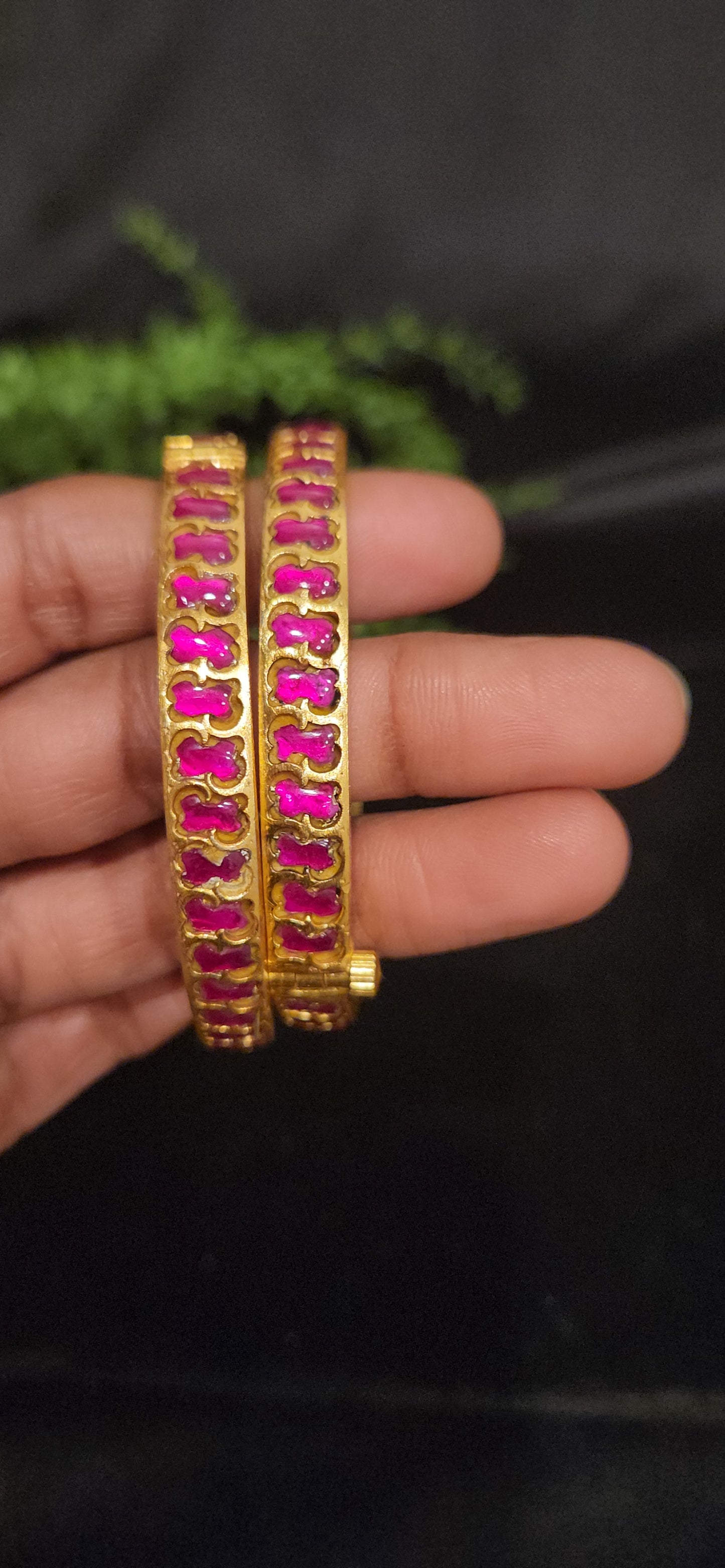 Designer Kundan Openable Bangles