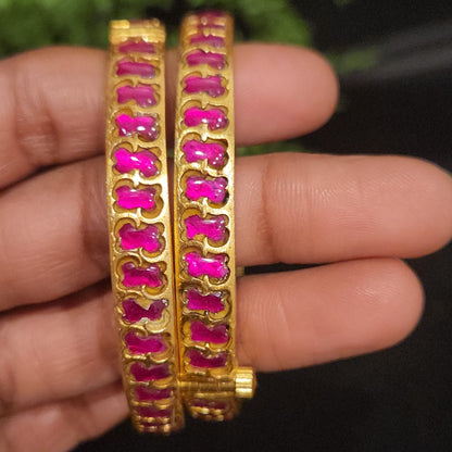 Designer Kundan Openable Bangles