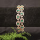Diamond Finish Oval shape Emerald Bangle