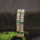 Emerald Leaf Design Bangle