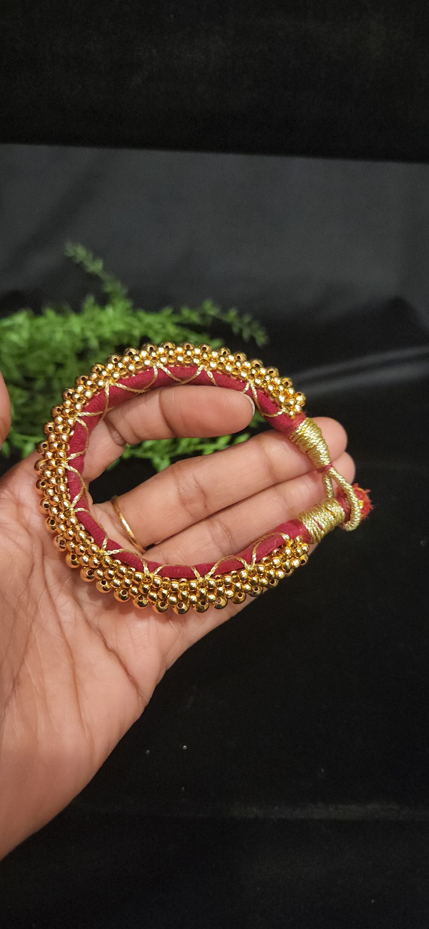 Golden Beads  Adjustable Kada