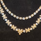 Double Layer Floral Square Necklace
