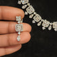 Square Moissanite CZ Necklace Set
