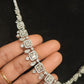 Square Moissanite CZ Necklace Set