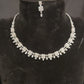 Square Moissanite CZ Necklace Set