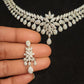 Leaf & Drop design CZ Necklace Set