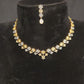 Gold & Diamond Alternating Floral Necklace Set