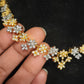 Gold & Diamond Alternating Floral Necklace Set