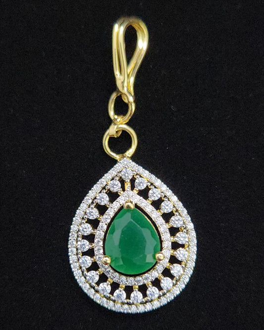 Sparkling Tear Drop Designed Maang Tikka