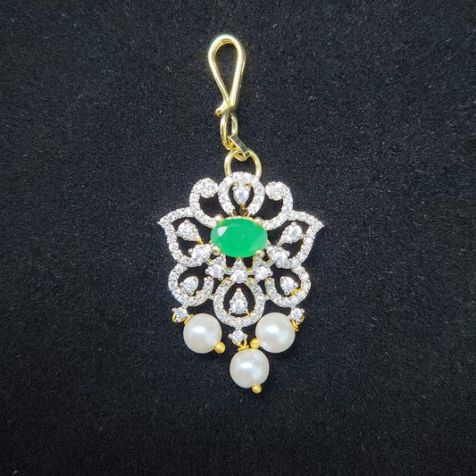 Sparkling Floral CZ Maang Tikka