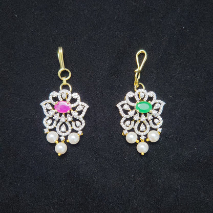 Sparkling Floral CZ Maang Tikka