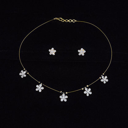 CZ  Invisible Floral Chain